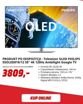 Telewizor OLED PHILIPS 55OLED819/12