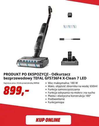 Odkurzacz bezprzewodowy TEFAL GF5736F4 X-Clean 7 LED