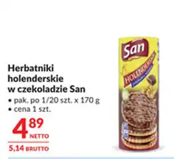 Makro Herbatniki holenderskie w czekoladzie San oferta