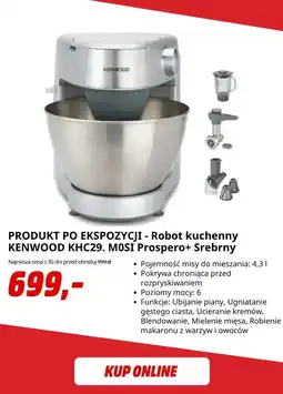 Media Markt Robot kuchenny KENWOOD KHC29. M0SI Prospero+ Srebrny oferta