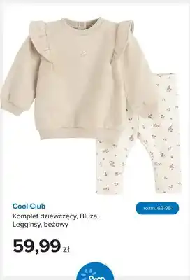 Komplet dziewczęcy bluza legginsy beżowy Cool Club