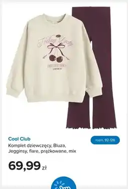 Smyk Komplet dziewczęcy bluza jegginsy flare prążkowane Cool Club oferta