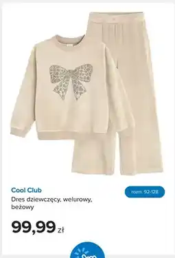 Smyk Dres dziewczęcy welurowy beżowy Cool Club oferta