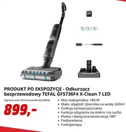 Media Markt Odkurzacz bezprzewodowy Tefal GF5736F4 X-Clean 7 LED oferta