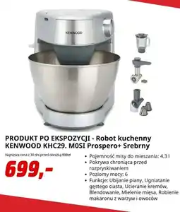 Media Markt Robot kuchenny Kenwood KHC29. Mosi Prospero+ srebrny oferta