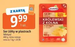 E.Leclerc Ser żółty w plastrach Mlekpol oferta