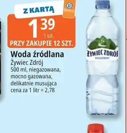 E.Leclerc Woda źródlana gazowana Żywiec Zdrój mocno oferta