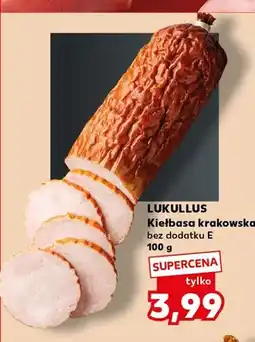 Kaufland Kiełbasa krakowska bez dodatku E Lukullus oferta