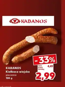 Kaufland Kiełbasa wiejska pieczona Kabanos oferta