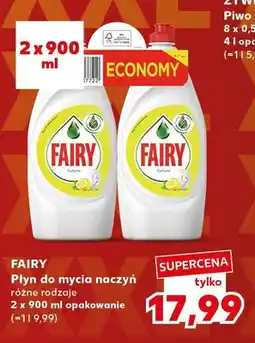 Kaufland Płyn do mycia naczyń Fairy 2-pak oferta