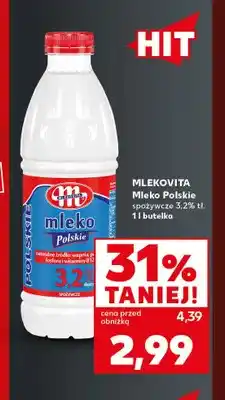 Kaufland Mleko polskie spożywcze Mlekovita 3,2% oferta
