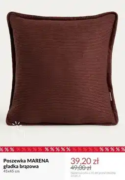Homla Poszewka Marena gładka brązowa 45x45 cm oferta