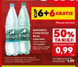 Kaufland Woda mineralna niegazowana Rodowita z Roztocza oferta