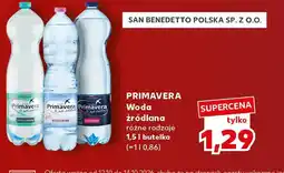 Kaufland Woda źródlana lekko gazowana Primavera oferta