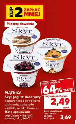 Kaufland Skyr jogurt deserowy pomarańcza z kawałkami czekolady Piątnica oferta