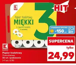 Kaufland Papier toaletowy 3-warstwowy 32-pak K-Classic oferta