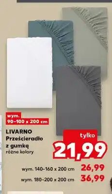 Kaufland Prześcieradło z gumką Livarno 90-100x200 cm oferta
