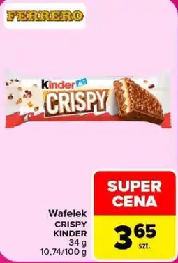 Carrefour Wafelek CRISPY KINDER oferta