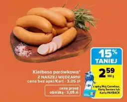 Carrefour Kiełbasa parówkowa* z NASZEJ WĘDZARNI oferta