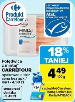 Carrefour Polędwica z mintaj* oferta