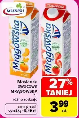 Carrefour Maślanka owocowa MRĄGOWSKA oferta