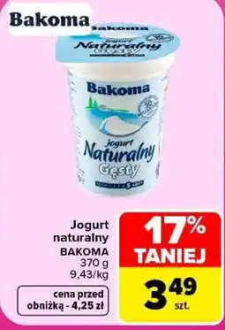 Carrefour Jogurt naturalny Bakoma oferta