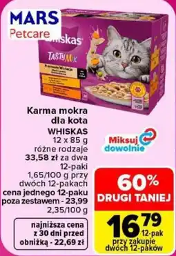 Carrefour Karma mokra dla kota Whiskas oferta