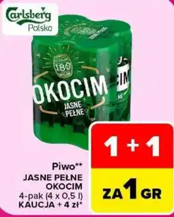 Carrefour Piwo Jasne Pełne Okocim oferta