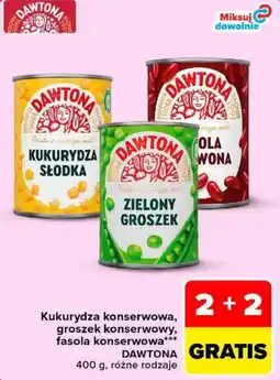 Carrefour Kukurydza konserwowa, groszek konserwowy, fasola konserwowa dawtona oferta