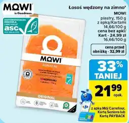 Carrefour Łosoś wędzony na zimno MOWI oferta