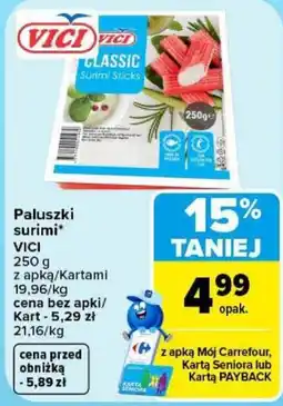 Carrefour Paluszki surimi VICI oferta