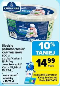 Carrefour Śledzie po kołobrzesku Kapitan Navi oferta