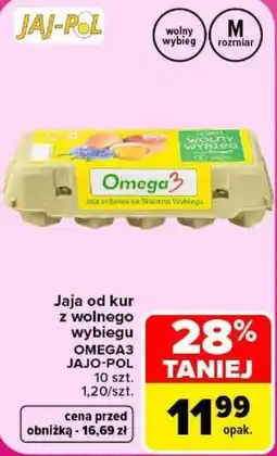 Carrefour Jaja od kur z wolnego wybiegu OMEGA3 JAJO-POL oferta