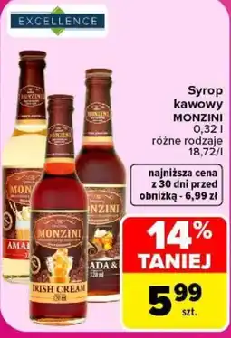 Carrefour Syrop kawowy MONZINI oferta
