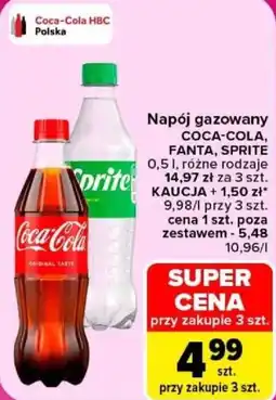 Carrefour Napój gazowany COCA-COLA, FANTA, SPRITE oferta