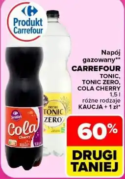 Carrefour Napój gazowany CARREFOUR TONIC, TONIC ZERO, COLA CHERRY oferta