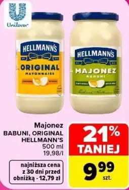 Carrefour Majonez Babuni, Original Hellmann's oferta