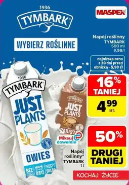 Carrefour Napój roślinny Tymbark Just Plants Owies oferta