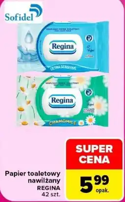 Carrefour Papier toaletowy nawilżany REGINA oferta