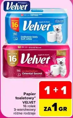 Carrefour Papier toaletowy Velvet oferta