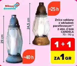 Carrefour Znicz szklany z wkładem parafinowym** oferta