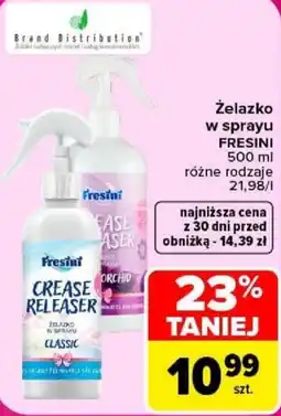 Carrefour Żelazko w sprayu Fresini oferta