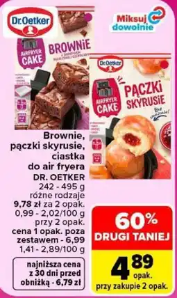 Carrefour Brownie, pączki skyrusie, ciastka do air fryera Dr. Oetker oferta