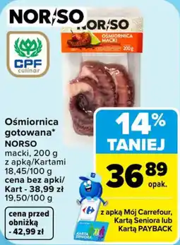 Carrefour Market Ośmiornica gotowana NORSO oferta
