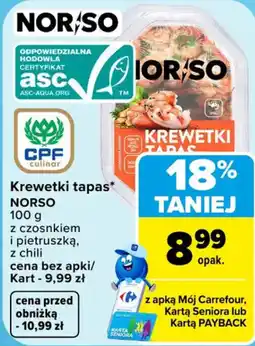 Carrefour Market Krewetki tapas NORSO oferta