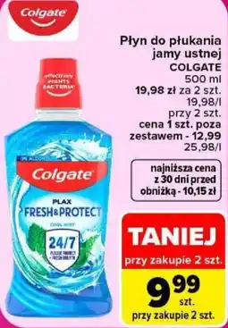 Carrefour Płyn do płukania jamy ustnej Colgate Plax Fresh & Protect oferta