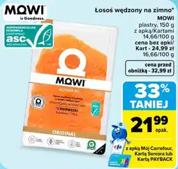 Carrefour Market Łosoś wędzony na zimno MOWI oferta