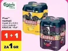 Carrefour Market Piwo Harnaś 4-pak (4 x 0,5 l) różne rodzaje oferta