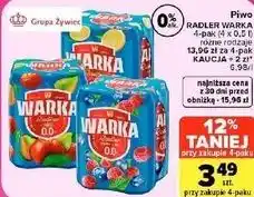 Carrefour Market Piwo Radler Warka 4-pak (4 x 0,5 l) różne rodzaje oferta