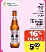 Carrefour Market Piwo Asahi 0,33 l butelka bezzwrotna oferta